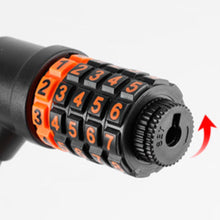 Cargar imagen en el visor de la galería, 5 Digit Codes Combination Bicycle Lock With Taillight Cycling 1.8 Meter Spiral Cable Lock - Black