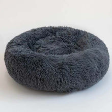 Load image into Gallery viewer, Large Pet Beds Washable Round plush kennel Calming Anti Anxiety Bed