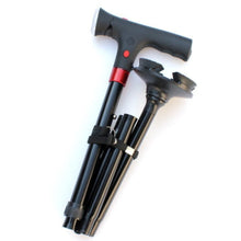 Cargar imagen en el visor de la galería, Walking Stick For Elderly Men / Women Foldable Aluminum Crutches With Alarm And Light Walking Aids