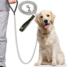 Load image into Gallery viewer, Dog Leash 1.2m Long Heavy Duty Metal Chain Pet Anti-Chew Lead