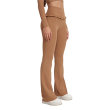 Carregar imagem no visualizador da galeria, High Waist Flare Leggings Hip Lace Yoga Pants Running Fitness Activewear Clothing