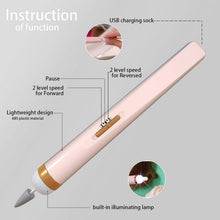 Charger l'image dans la galerie, Perceuse à ongles sans fil avec LED 5-en-1 manucure pédicure Machine ensemble polisseur à ongles électrique Rechargeable et accessoires