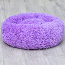 Load image into Gallery viewer, Large Pet Beds Washable Round plush kennel Calming Anti Anxiety Bed