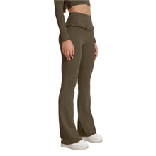 Carregar imagem no visualizador da galeria, High Waist Flare Leggings Hip Lace Yoga Pants Running Fitness Activewear Clothing