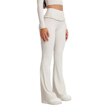 Carregar imagem no visualizador da galeria, High Waist Flare Leggings Hip Lace Yoga Pants Running Fitness Activewear Clothing