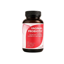 Load image into Gallery viewer, Vaginal probiotic supplement bottle with red and pink packaging detail on a white background