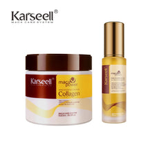 Charger l'image dans la galerie, Karseell Collagen Hair Treatment Maca Power Deep Repair Hair Mask 500ml + Argan Oil Hair Serum 50ml for Dry Damaged Hair All Hair Types