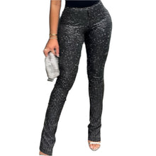 Load image into Gallery viewer, Simple Slimming Rhinestone New Fashion Shiny Slim Fit Leggings