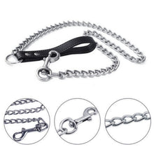 Load image into Gallery viewer, Dog Leash 1.2m Long Heavy Duty Metal Chain Pet Anti-Chew Lead