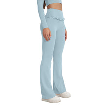 Carregar imagem no visualizador da galeria, High Waist Flare Leggings Hip Lace Yoga Pants Running Fitness Activewear Clothing