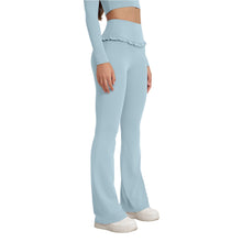 Carregar imagem no visualizador da galeria, High Waist Flare Leggings Hip Lace Yoga Pants Running Fitness Activewear Clothing