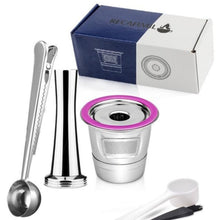 Charger l'image dans la galerie, Dosettes Réutilisables Pour Machines Keurig - 1 capsule + 1 tamper + cuillère