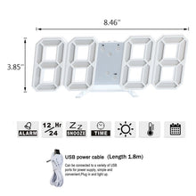Load image into Gallery viewer, Wall Desk Shelf Digital Clock Three-Dimensional Alarm Clock Modern Home Clocks
