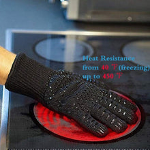 Carregar imagem no visualizador da galeria, Heat-Safe Cooking Gloves Oven Mitts & Pot Holders BBQ/Grill Heat Resistant Gloves