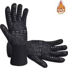 Carregar imagem no visualizador da galeria, Heat-Safe Cooking Gloves Oven Mitts & Pot Holders BBQ/Grill Heat Resistant Gloves