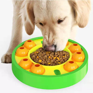 Distributeur de nourriture interactif pour animaux de compagnie augmenter le QI du chiot jeu de formation de chien Puzzle jouet bol d'alimentation lente pour animaux de compagnie