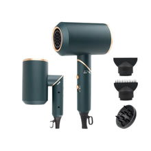 Load image into Gallery viewer, PowerDry Pro _ Hot &amp; Cold Air Strong Wind Diffuser Fast Dry Folding Hair Dryer
