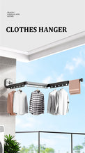 Load image into Gallery viewer, Indoor Folding Clothes Hanger Suction Cup Home Balcony Drying Rack No Punching Retractable Clothes Hanger
