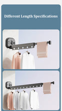 Load image into Gallery viewer, Indoor Folding Clothes Hanger Suction Cup Home Balcony Drying Rack No Punching Retractable Clothes Hanger
