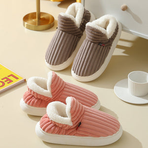 FleeceFeet Winter Slippers SnowDrift Heel-Wrapped Cotton Slippers Shoes