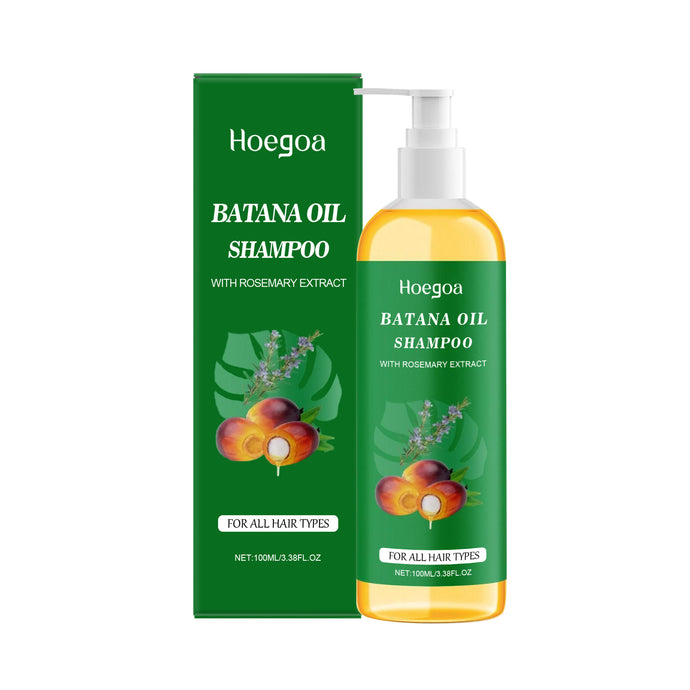 Hoegaon Batana Oil Shampoo bottle and packaging on a white background