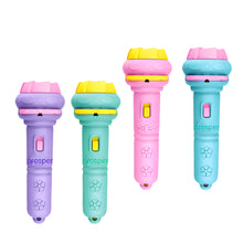 Load image into Gallery viewer, Children&#39;s Projection Flashlight Night Story Cartoon Projection Light Educational Toys
