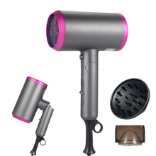 Load image into Gallery viewer, Folding 2 Speeds Hair Dryer Fast Dry Hairdryers with Diffuser &amp; Concentrator
