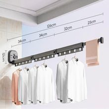 Load image into Gallery viewer, Indoor Folding Clothes Hanger Suction Cup Home Balcony Drying Rack No Punching Retractable Clothes Hanger
