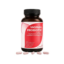 Afbeelding in Gallery-weergave laden, Vaginal probiotic supplement bottle with red land pink label
