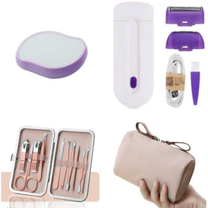 Hair & Nail Care Set -  Professional Depilatory Instrument for Body Care, Painless Epilator for Men And Women, Personal Manicure Pedicure, Nail Care Kit