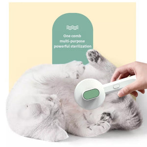 Cat Dog Automatic Hair Removal Brush Pet Germicidal Sterilizing Comb Usb Rechargeable Grooming Tool