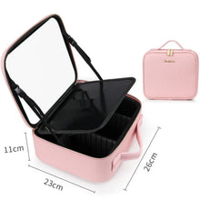 Load image into Gallery viewer, Smart LED Cosmetic Case With Mirror Large Capacity Cosmetic &amp; Toiletry Bags Travel Makeup Case 12inches
