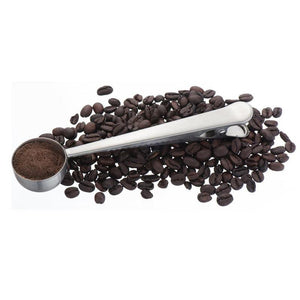 Coffee Measuring Scoop Two-in-one Stainless Steel Measuring Coffee Scoop And Bag Clipper