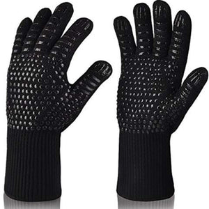 Heat-Safe Cooking Gloves  Oven Mitts & Pot Holders  BBQ/Grill Heat Resistant Gloves
